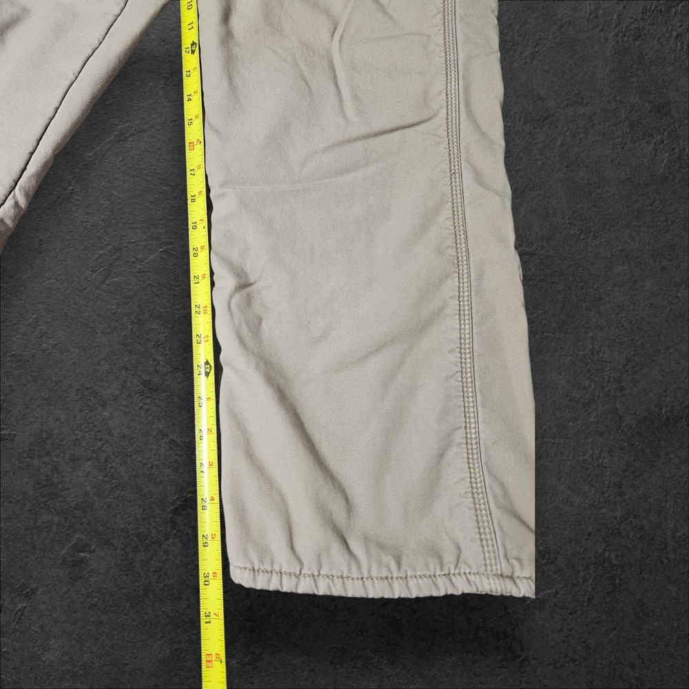 Wrangler Pants‎ Mens 38x32 Brown Cargo Fleece Lined Workwear Carpenter Utility - Picture 2 of 10